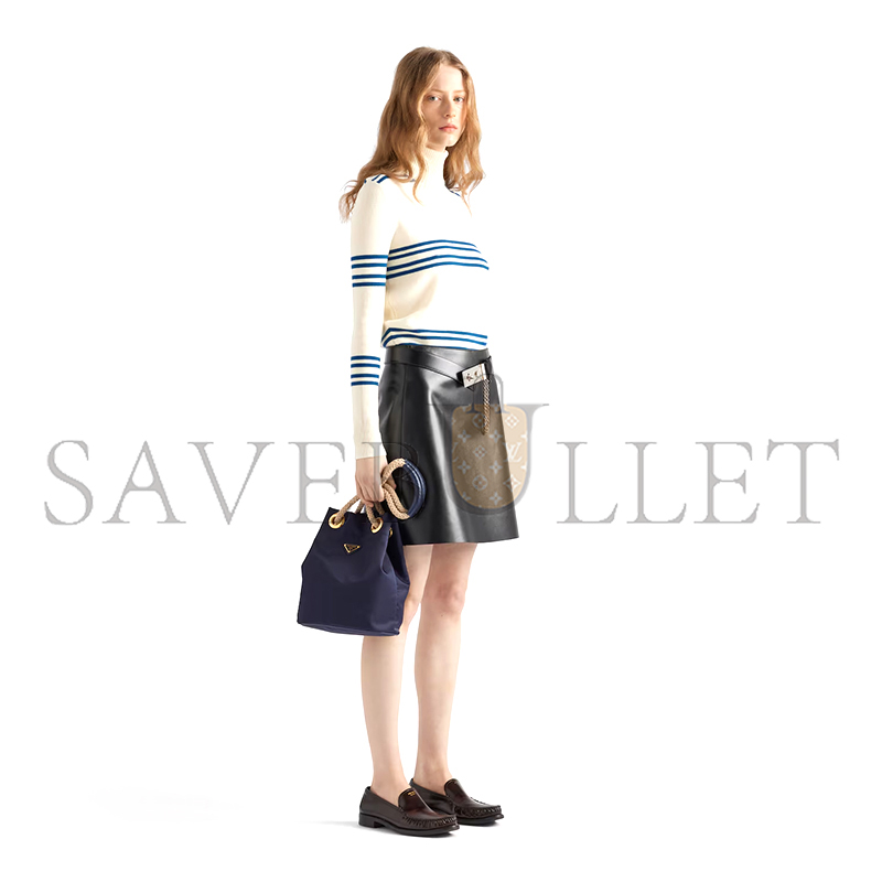 Pra*a mariner re-nylon small bucket bag 1be082 (28*23.5*16.8cm)